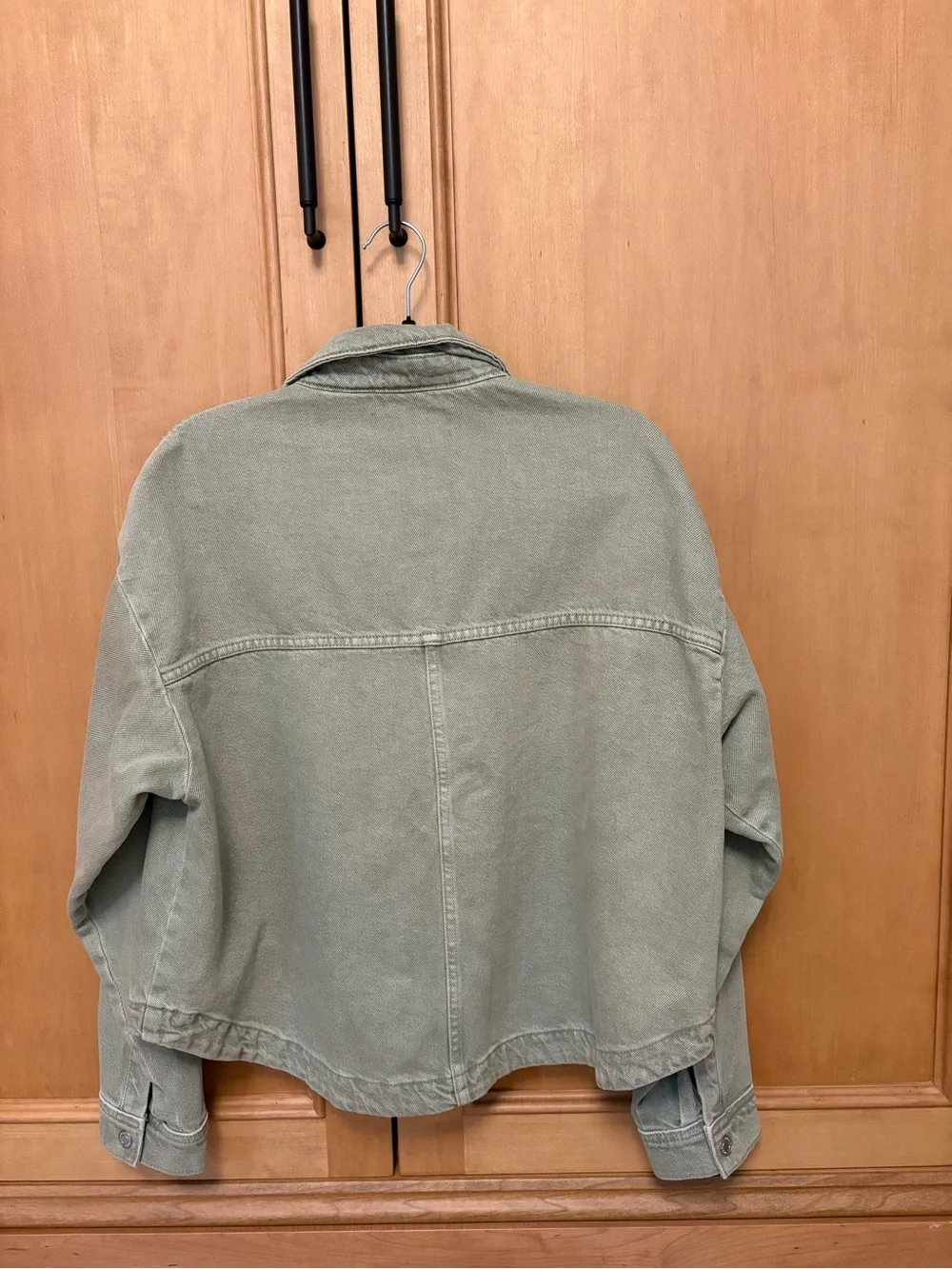 Reserved Light Olive Green Denim Jacket